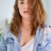 woman in blue denim jacket