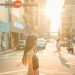 woman standing on road